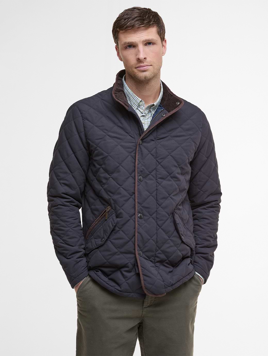 Barbour Men's Waterproof Shoveler Quilted Jacket Navy