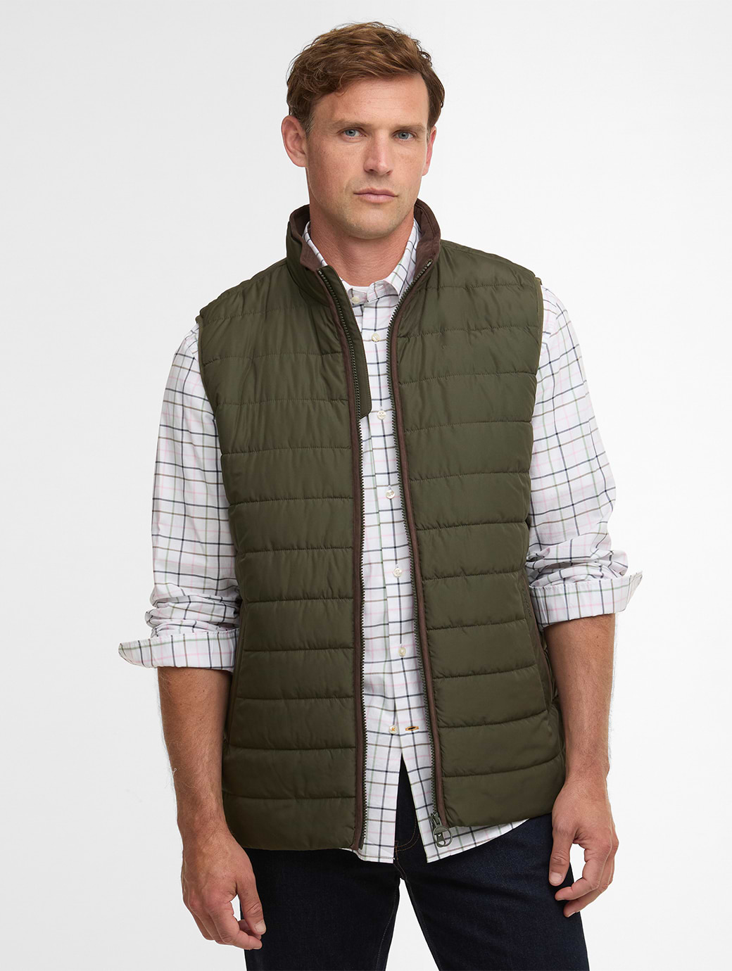 Barbour Men's Broughton Quilted Gilet Deep Olive