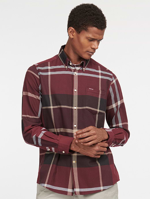 Barbour Mens Dunoon Tailored Shirt Winter Red - Main Image