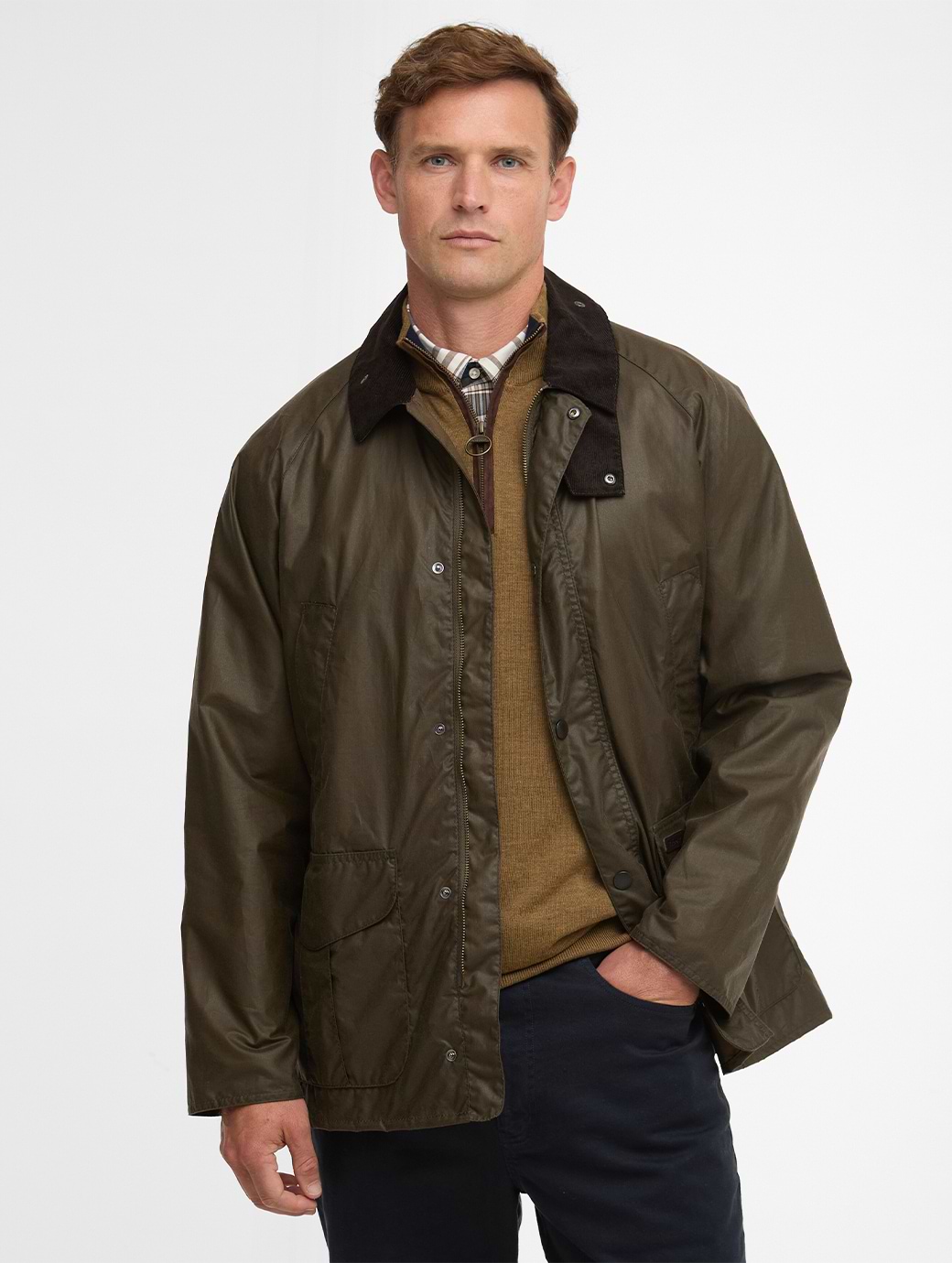 Barbour Men's Lightweight Stratford Wax Jacket Beech