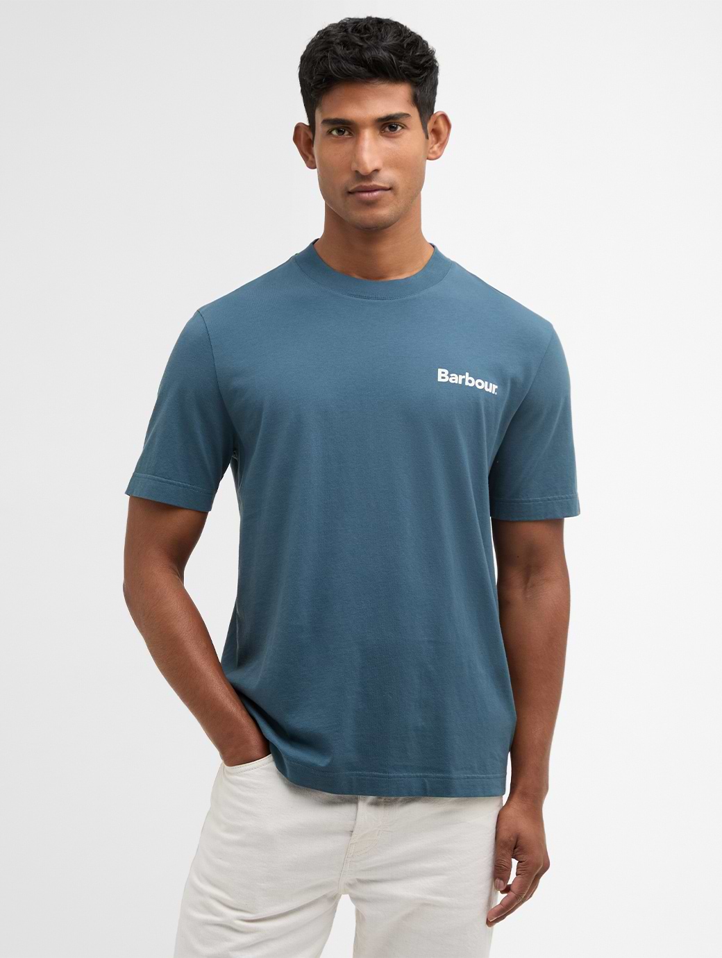 Barbour Men's Packling Relaxed Graphic T-Shirt Dusk Blue