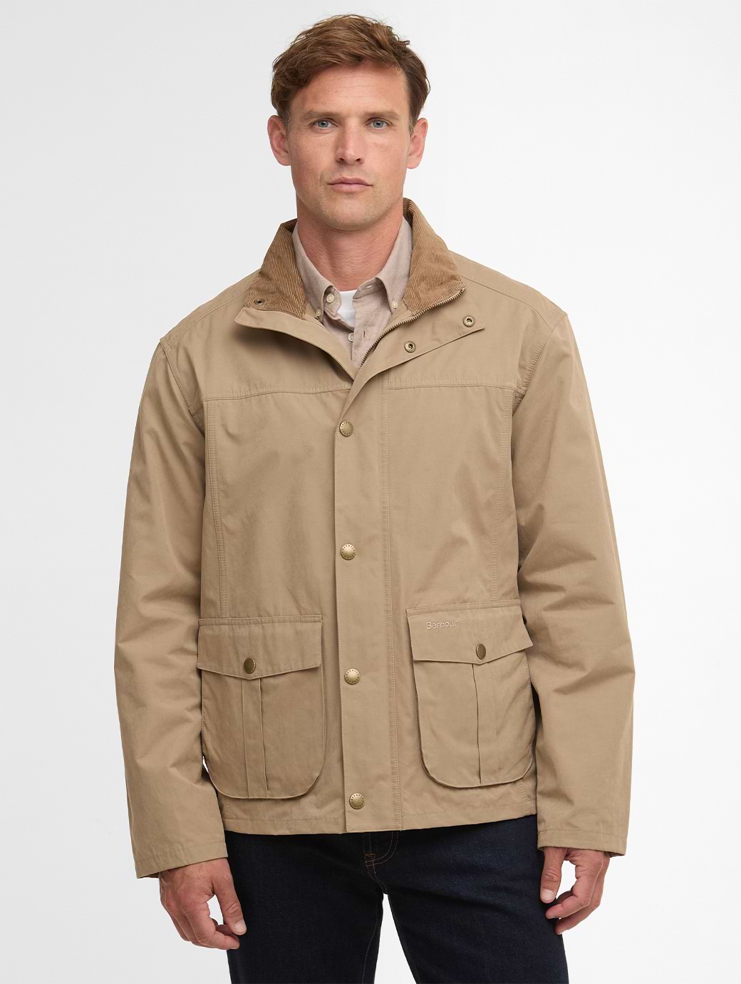 Barbour Men's Sander Casual Jacket Military Brown