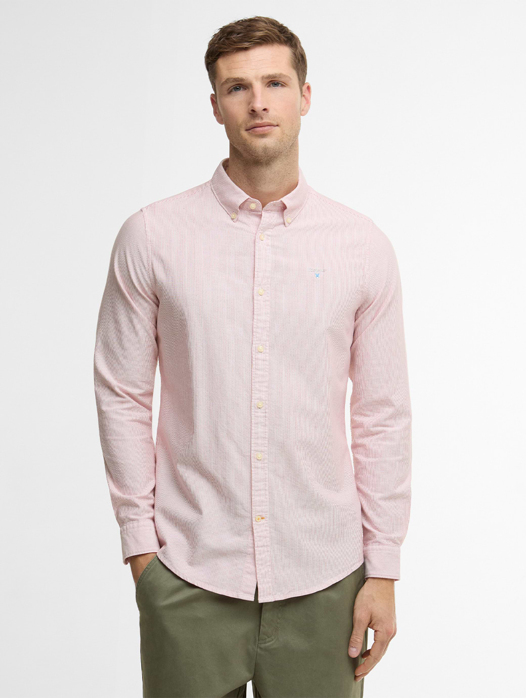 Barbour Men's Striped Oxtown Tailored Shirt Red