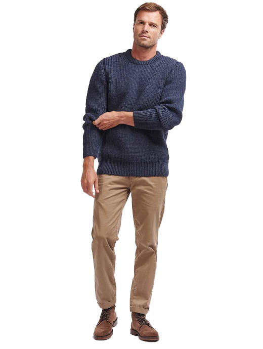 Barbour New Tyne Crew Jumper Denim