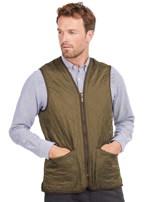 Barbour Polarquilt Waistcoat Zip In Liner Olive Griggs