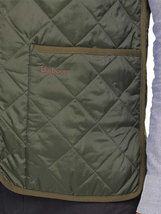 Barbour Men's Quilted Waistcoat/Zip-In Liner Olive/Ancient Tartan