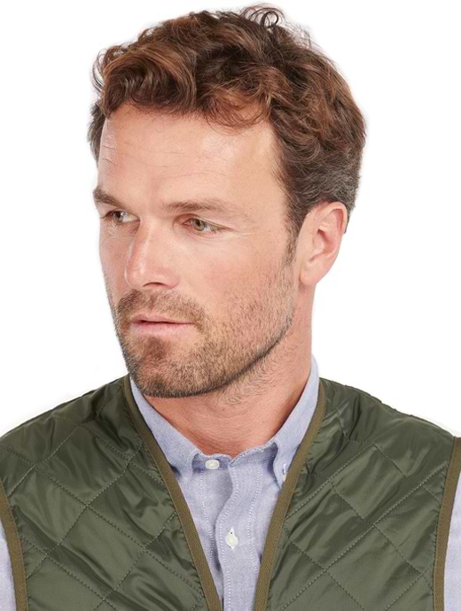 Barbour Men's Quilted Waistcoat/Zip-In Liner Olive/Ancient Tartan