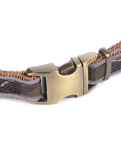 Barbour Reflective Tartan Dog Collar Classic Tartan Griggs