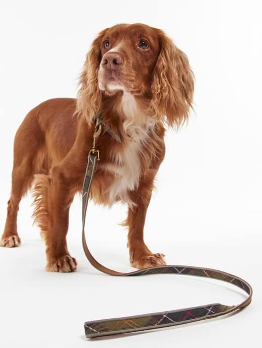 Barbour Reflective Tartan Dog Lead Classic Tartan