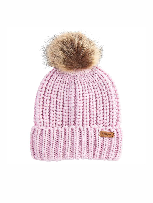 Barbour Saltburn Beanie Hat Lavender Rose