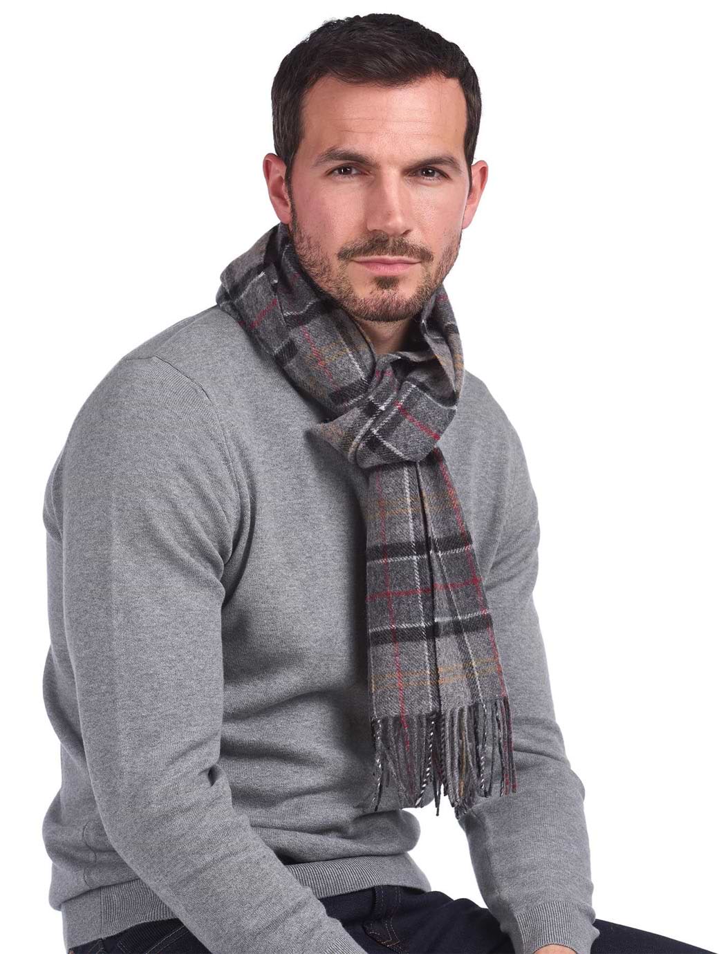 小物 BARBOUR Tartan Lambswool Scarf Moorland Barbour Moorland Tartan Lambswool Scarf | Kvalité Häst & Hund