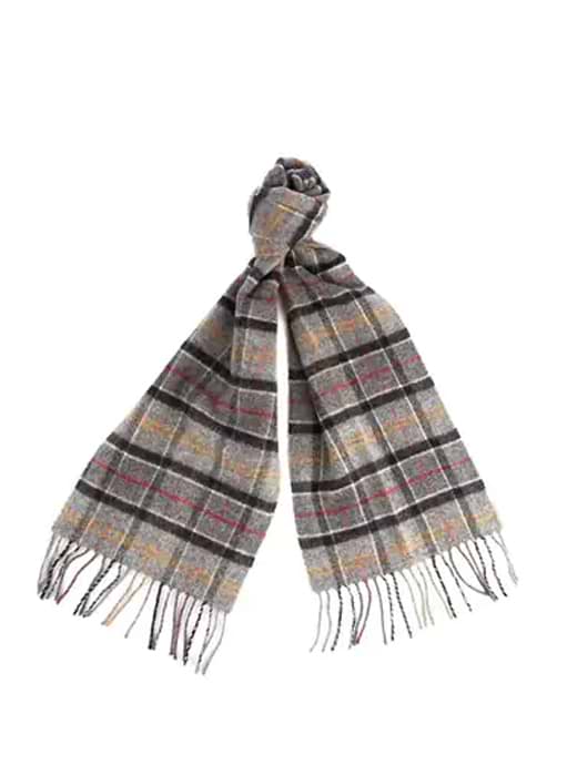 Barbour Tartan Lambswool Scarf Tan