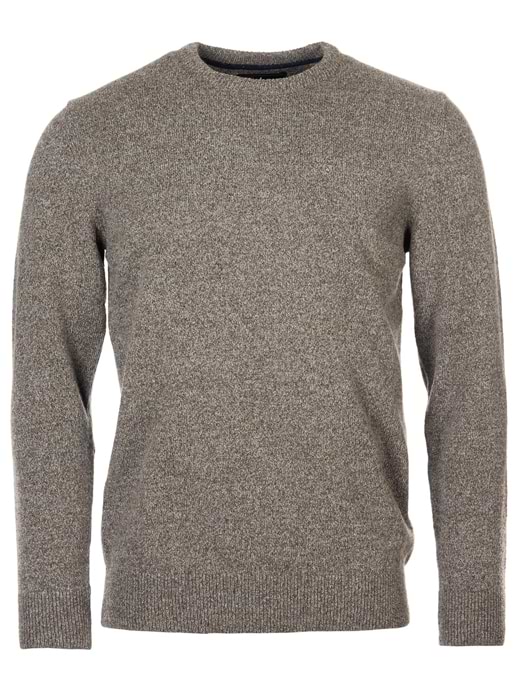 Barbour Tisbury Crew Neck Jumper Fog Griggs