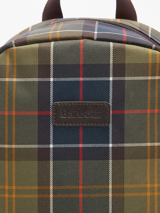 Barbour tartan backpack shop