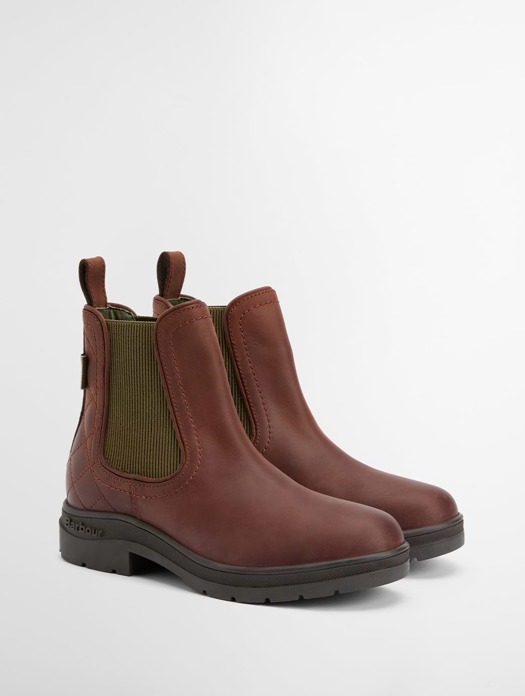 Barbour Women's Amble Chelsea Boot Mahogony/Choc Nubuck