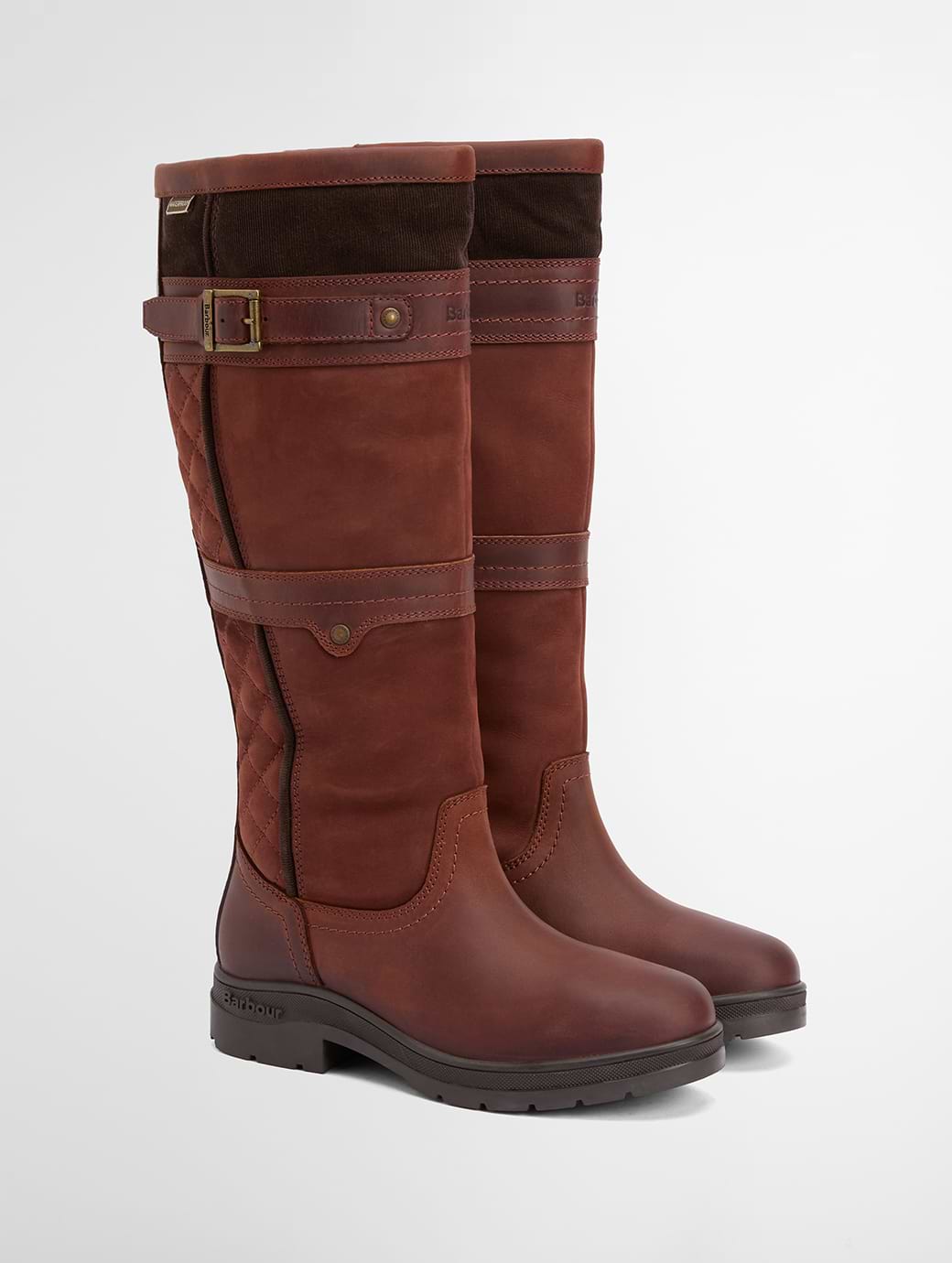 Barbour Women's Beaconsfield Tall Boot Mahogony/Choc Nubuck