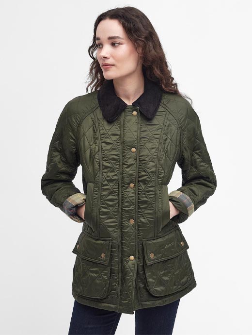 Barbour Women's Beadnell Polarquilt Jacket Olive