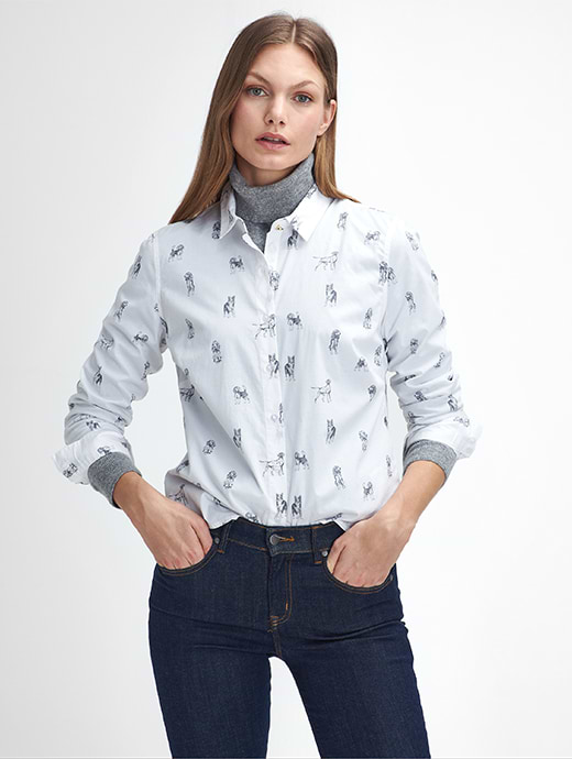 Barbour Women's Brambles Shirt Dog Print