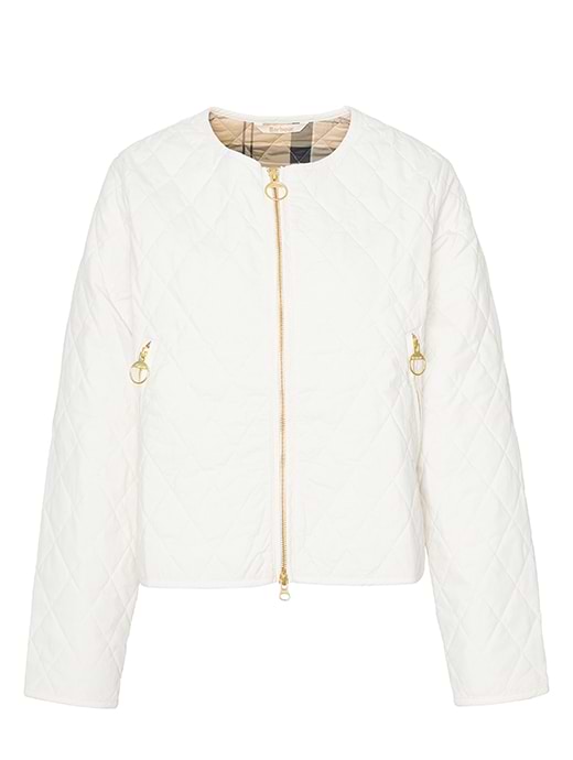 White barbour jacket top