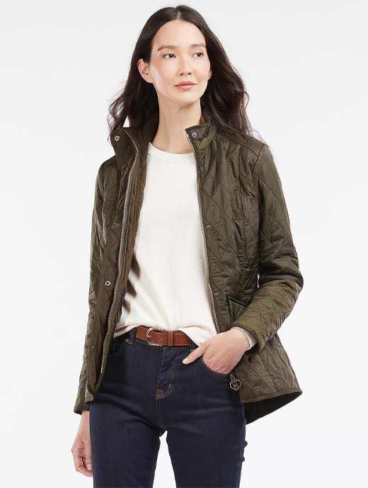 Barbour levenish quilted jacket in olive clearance