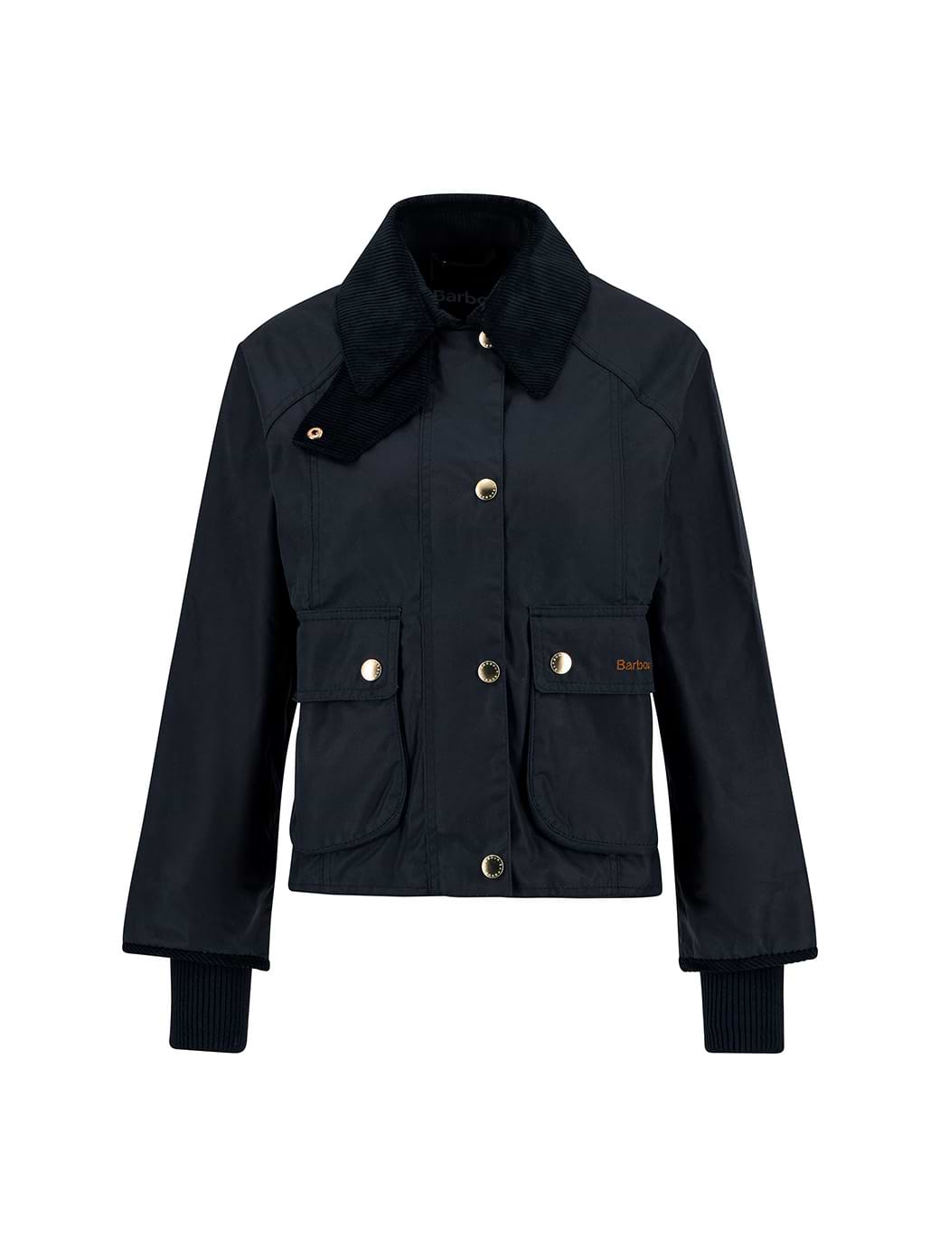 Barbour Women's Cropped Beadnell Wax Jacket Navy/Classic