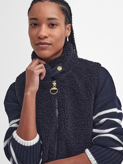 Barbour gilets womens navy best sale