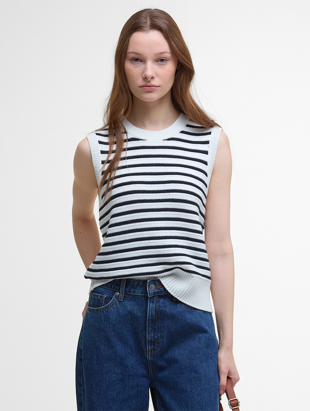 Barbour Women's Emberly Sleeveless Knitted Tank Cloud/Navy
