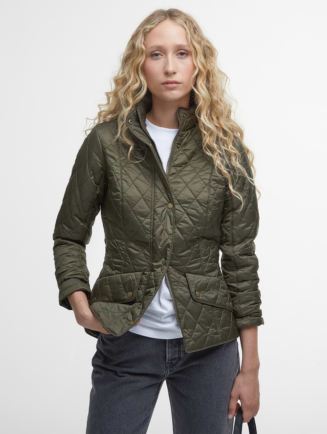 Barbour Women's Flyweight Cavalry Quilted Jacket Olive