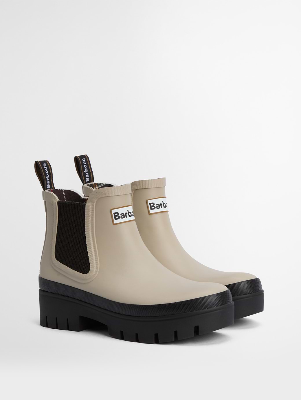 Barbour Women's Halton Chelsea Welly Light Sand/Black