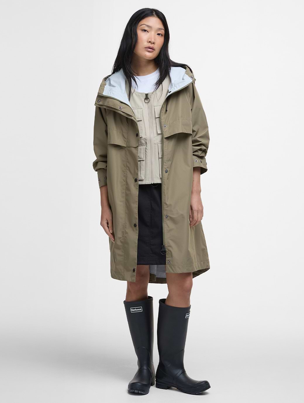 Barbour Women's Jayla Waterproof Parka Dusky Green
