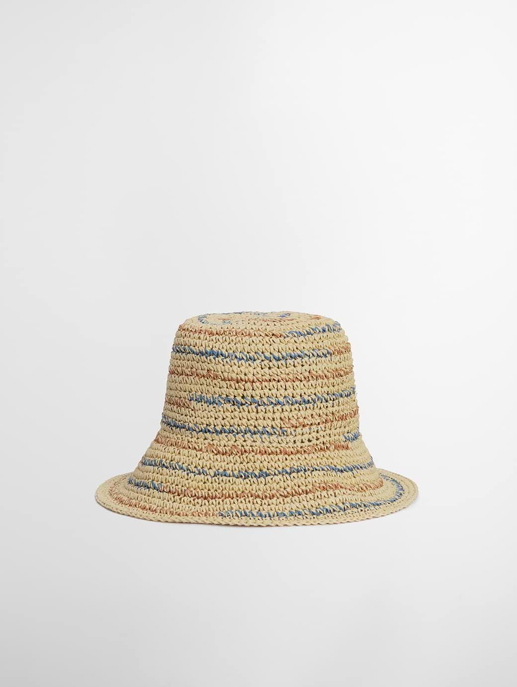 Barbour Women's Kelley Crochet Bucket Hat Bran/Denim
