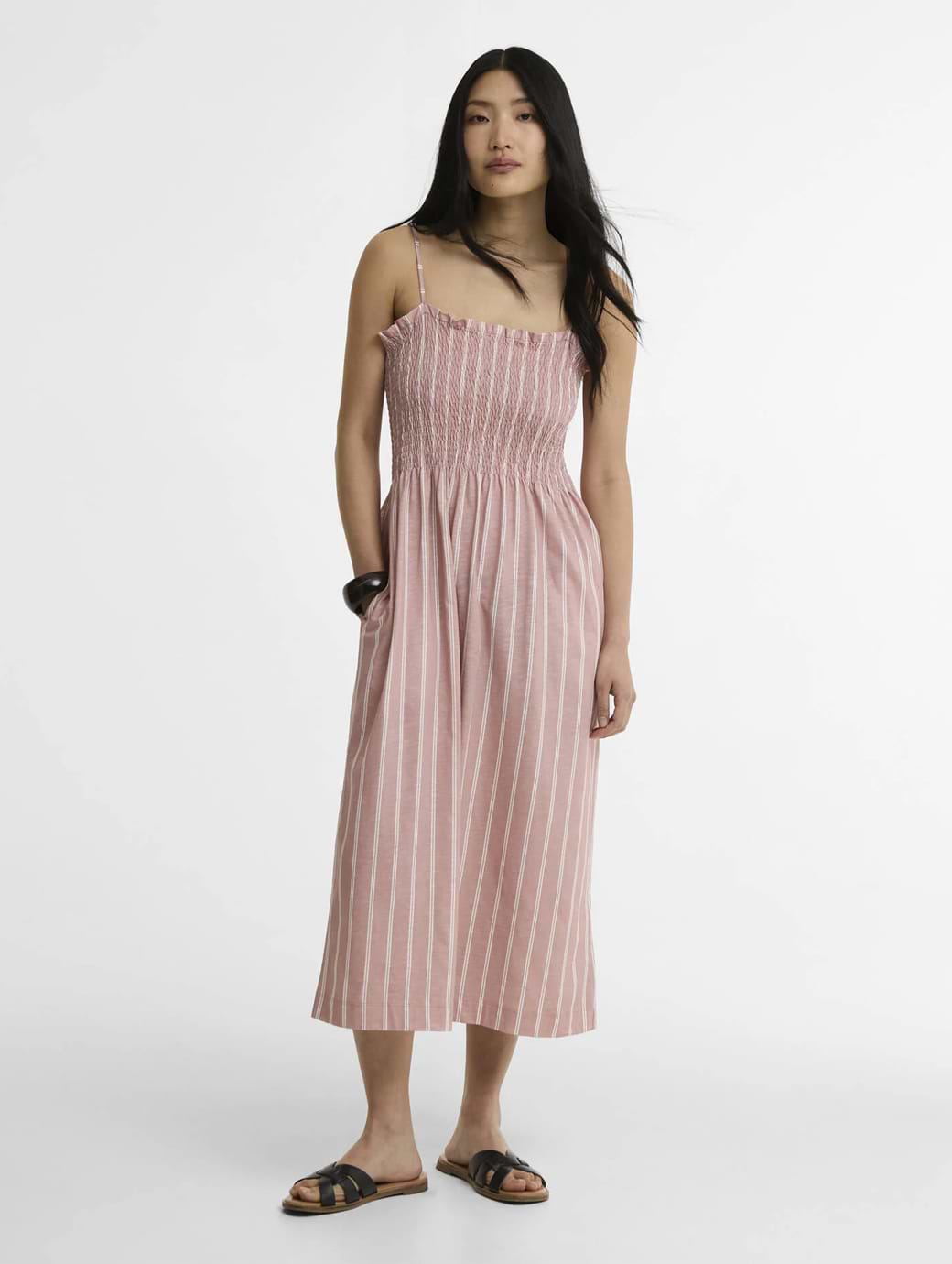 Barbour Women's Madeline Midi Dress Gardenia Stripe