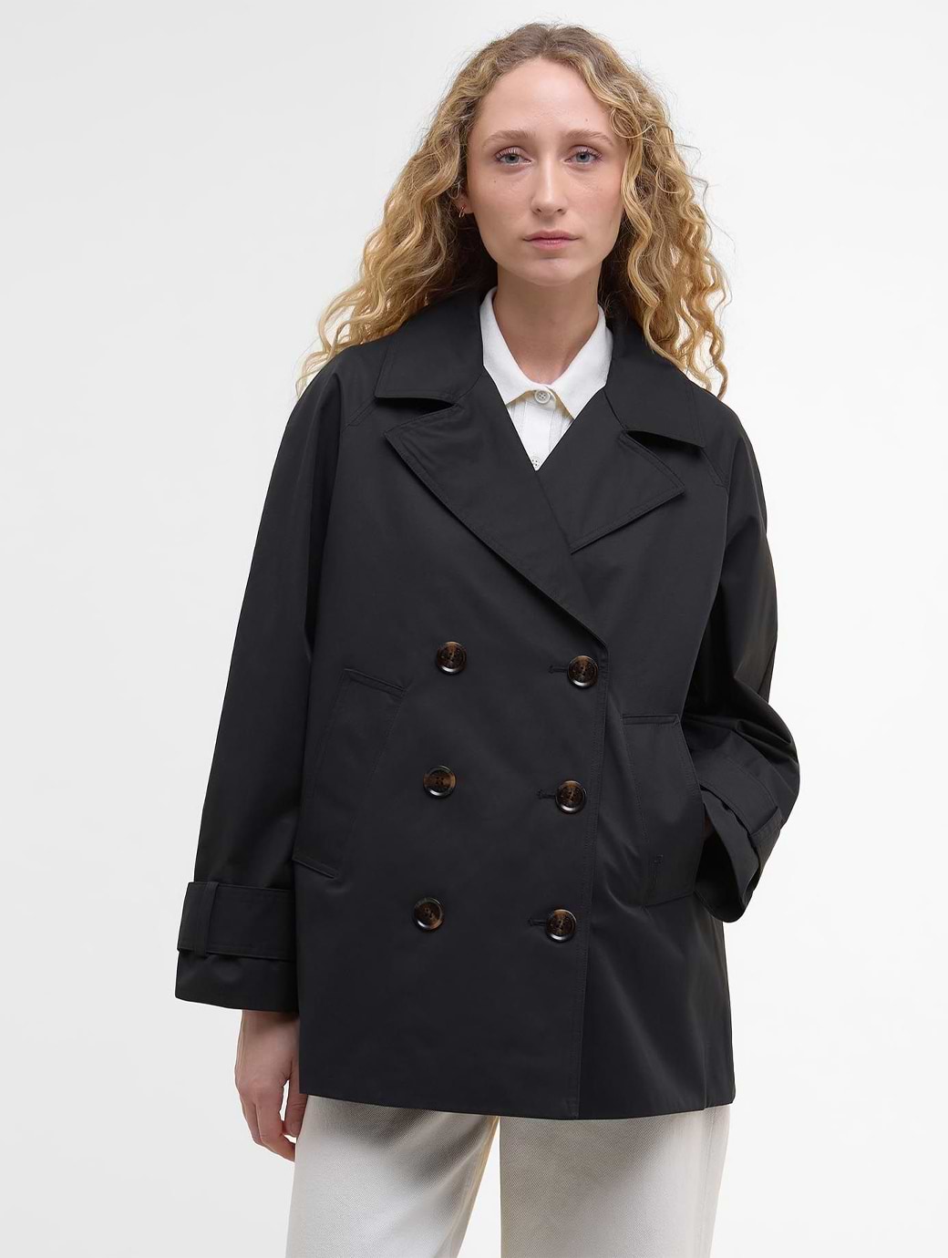 Barbour Women's Maisy Showerproof Jacket Black/Safari Tartan