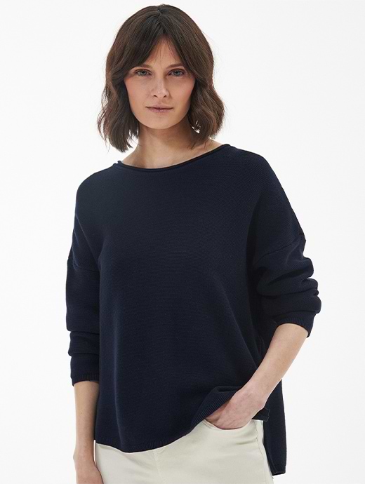 Barbour Women's Marine Knitted Jumper Navy