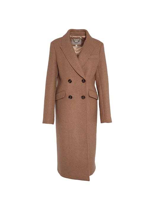 Barbour Women s Marylin Tailored Wool Coat Camel Muted Caberted Tartan