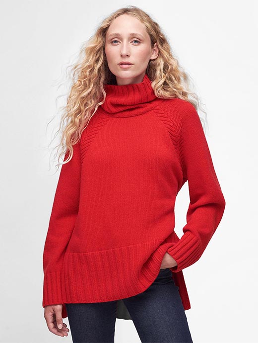 Barbour Women s Norma Knit Blaze Red