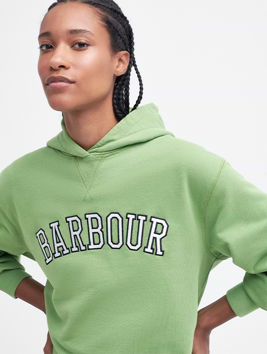 Barbour Women s Northumberland Hoodie Nephrite Green