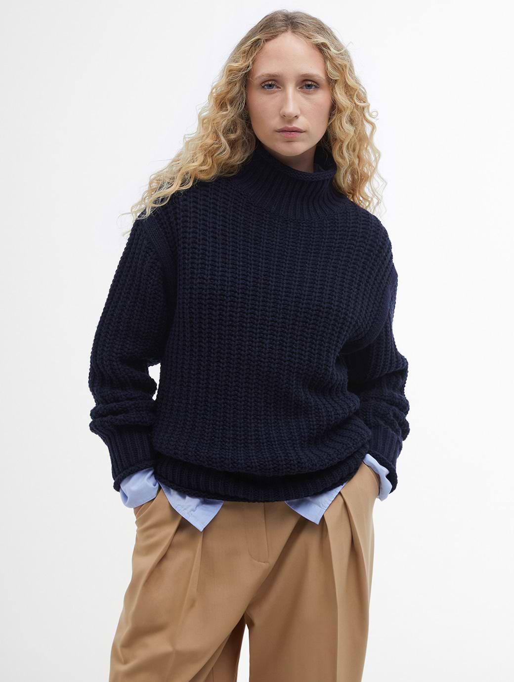 Barbour Women's Rockcliffe Knitted Jumper Navy