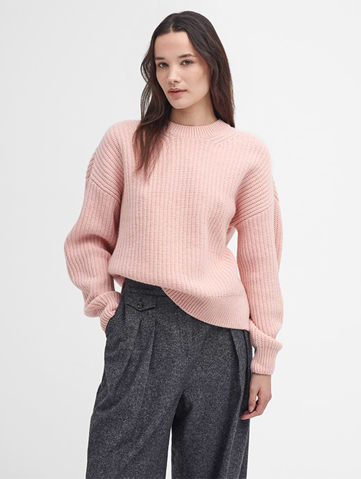 Barbour Women's Scarlett Knitted Jumper Mahogany Rose