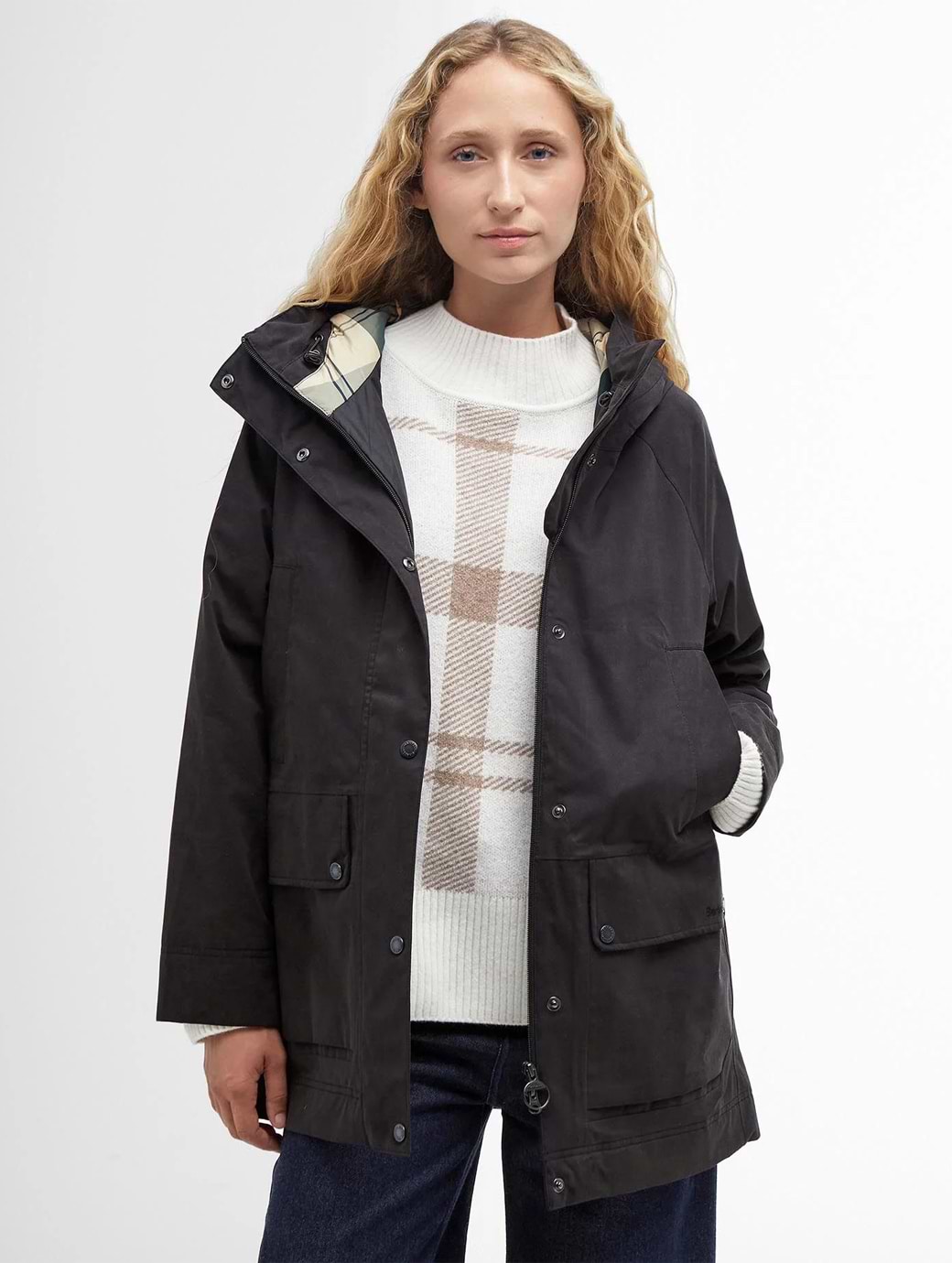 Barbour Women's Winter Beadnell Jacket Black/Ancient 