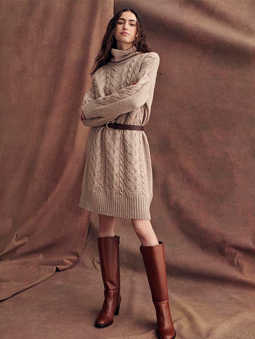 Barbour Women's Woodlane Knit Dress Nougat Barbour Women's Woodlane Knit Dress Nougat