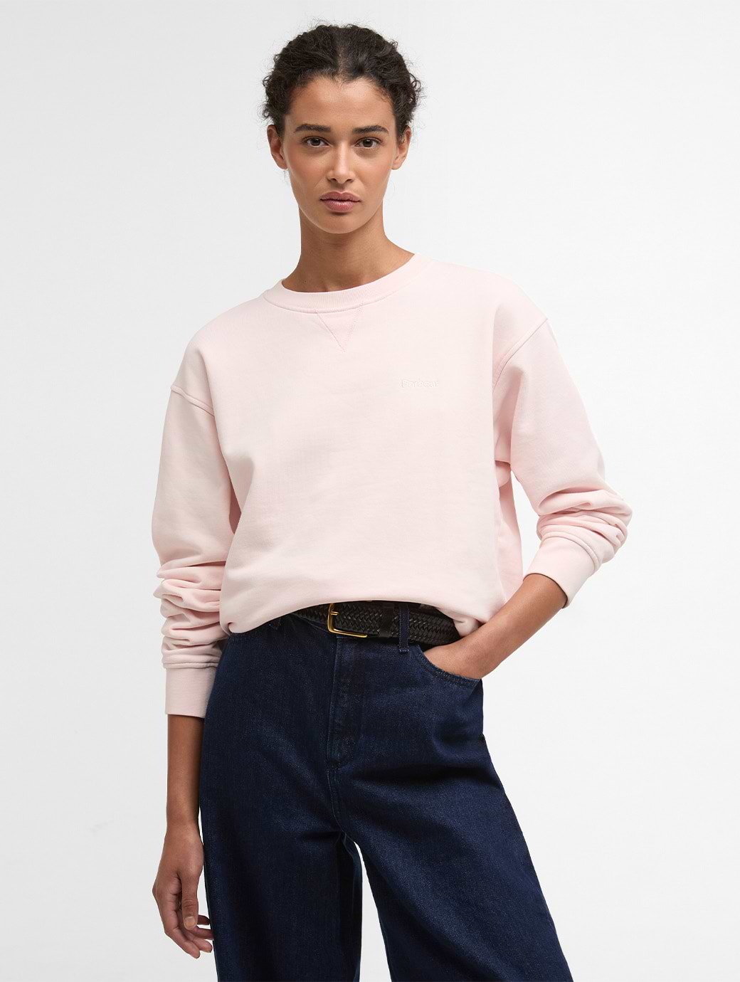 Barbour Women's Bede Os Crew Sweatshirt Pink
