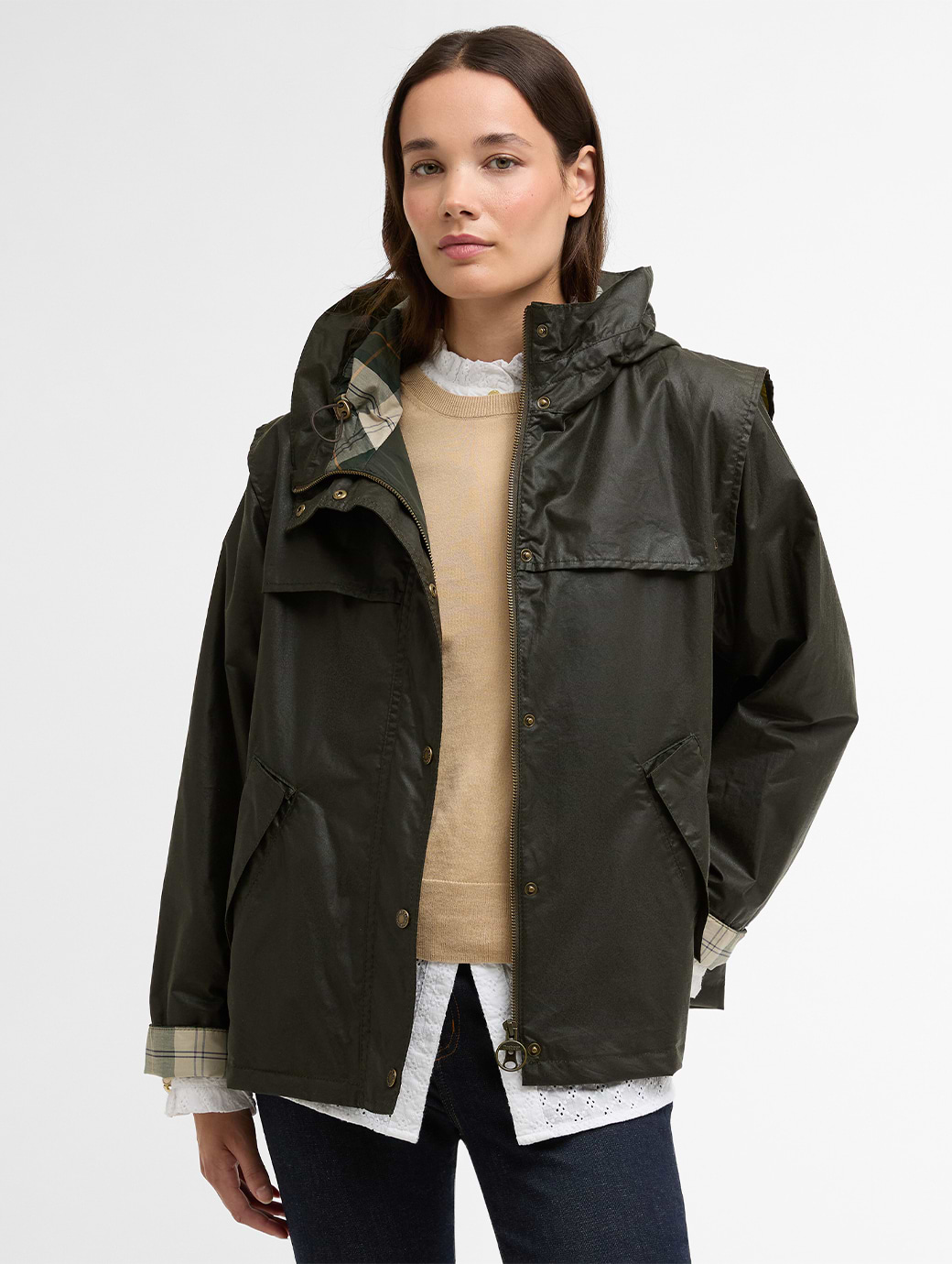 Barbour Women's Ornella Wax Jacket Archive Olive
