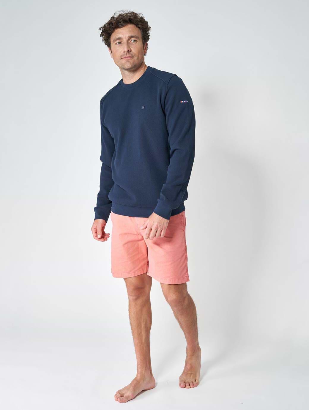 Batela Men's Pique Sweater Navy Blue