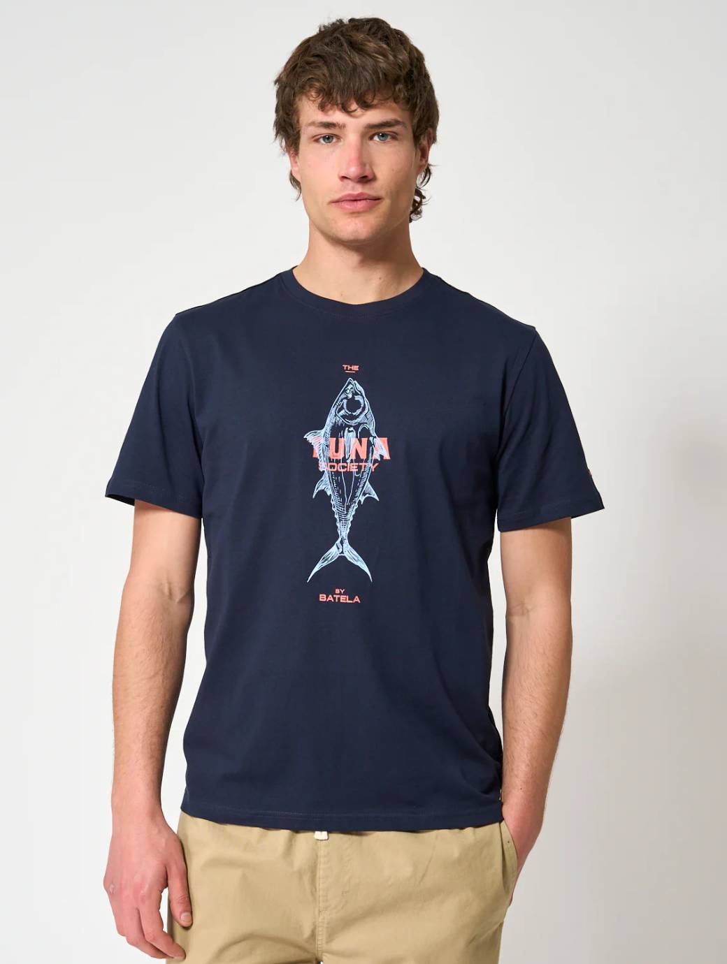 Batela Men's Tuna Society T-Shirt Navy Blue