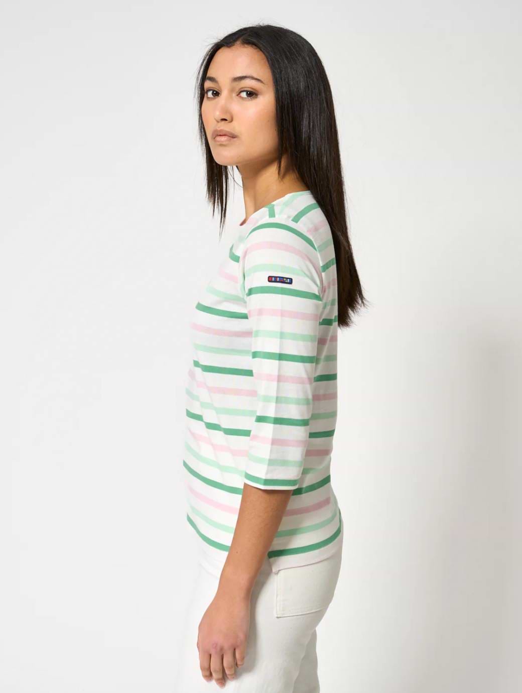 Batela Women's Navy Striped T-Shirt Multi