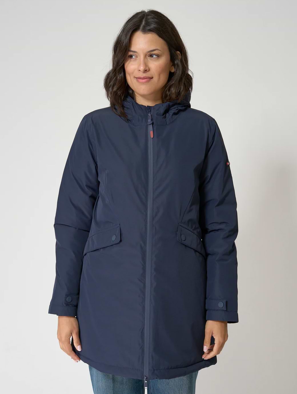 Batela Women's Recycled Polyester Raincoat with Sealed Seams Navy