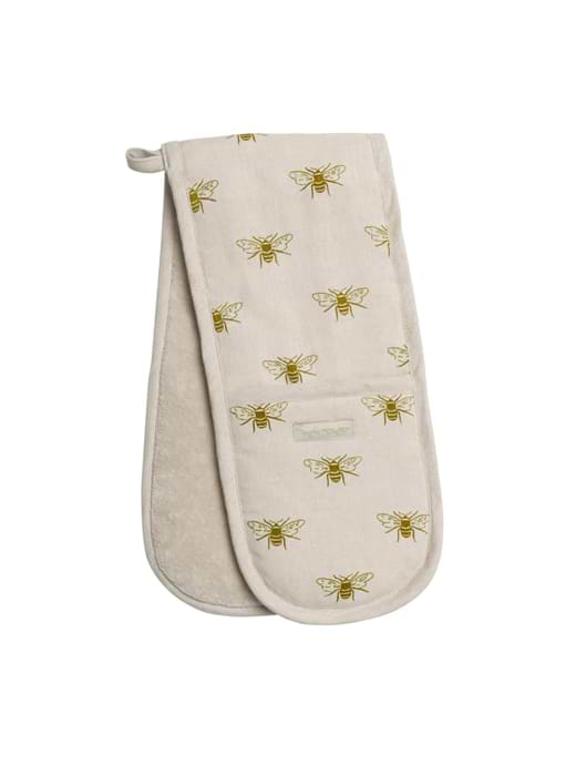 Sophie Allport Bees Linen Double Oven Glove