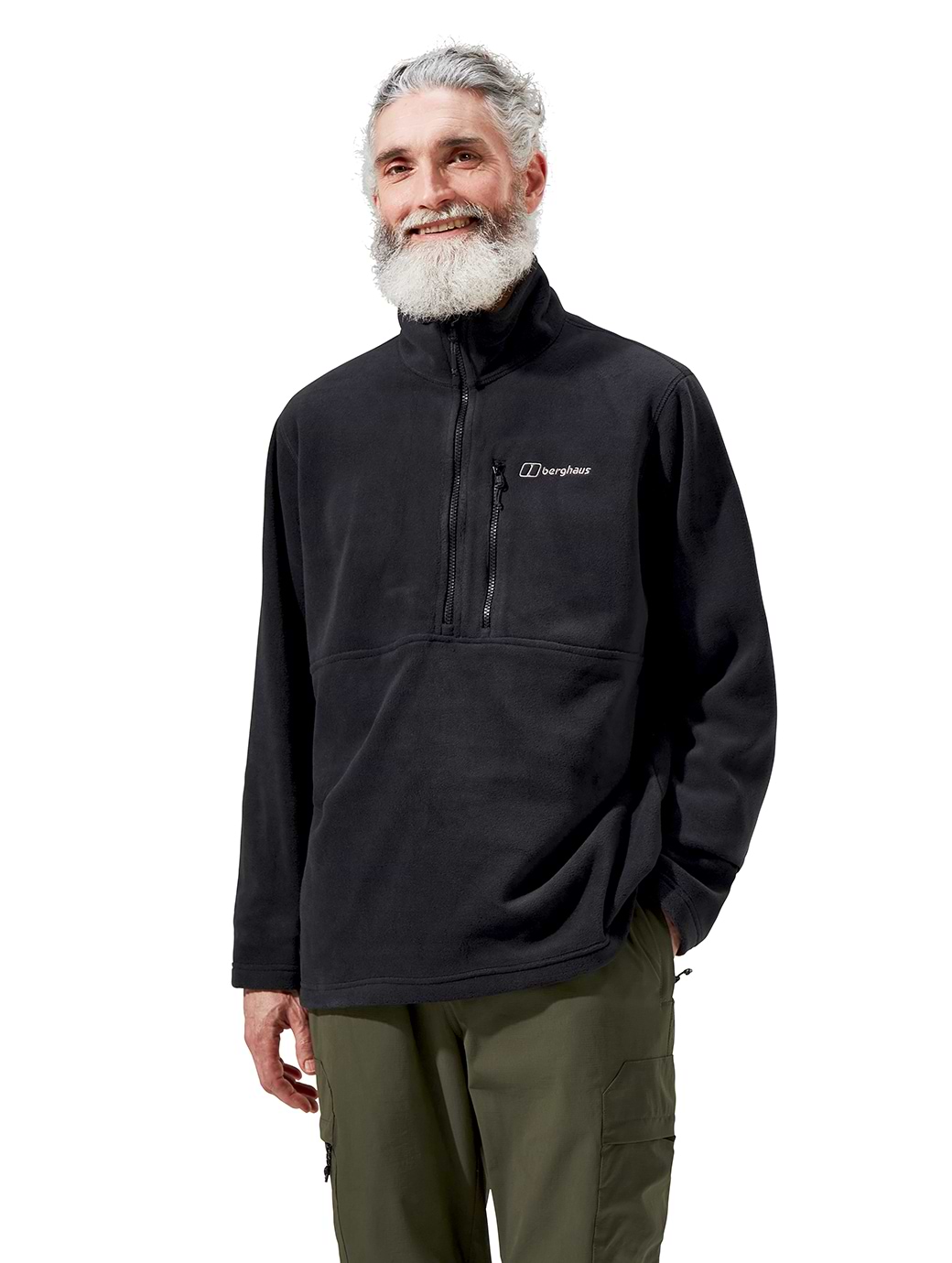 Berghaus Men's Prism Half Zip Polartech Fleece Black 