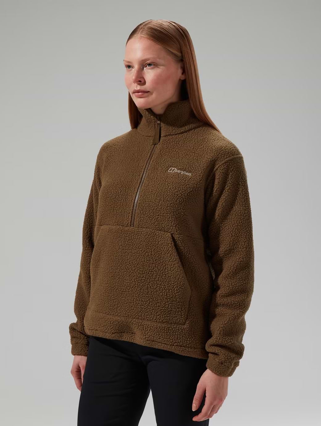 Berghaus Women's Hawksker Half Zip Fleece Light Brown
